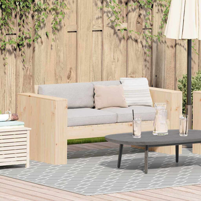 Havemøbelsofa Naturfarvet 134 x 60 x 62 cm Massiv fyrretræ