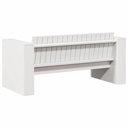 Havemøbelsofa Hvid 134 x 60 x 62 cm Massiv fyrretræ