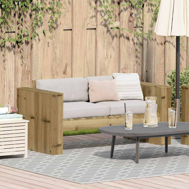 Havemøbelsofa Grøn 134 x 60 x 62 cm Massiv fyrretræ