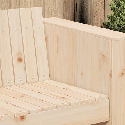 Havemøbelsofa Naturfarvet 185,5 x 60 x 62 cm Massiv fyrretræ