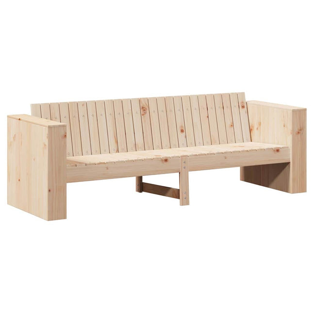 Havemøbelsofa Naturfarvet 185,5 x 60 x 62 cm Massiv fyrretræ