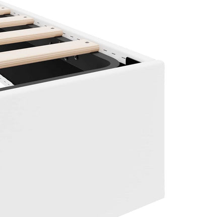 Opbevaringsseng med opbevaring Ren Hvid 183 x 213 cm Kunstlæder