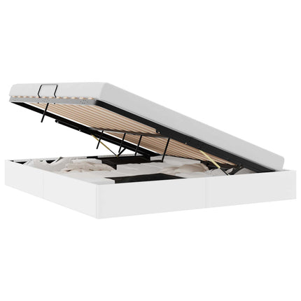Opbevaringsseng med opbevaring Ren Hvid 183 x 213 cm Kunstlæder