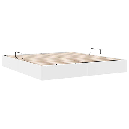Opbevaringsseng med opbevaring Ren Hvid 183 x 213 cm Kunstlæder