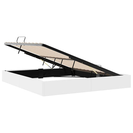 Opbevaringsseng med opbevaring Ren Hvid 183 x 213 cm Kunstlæder