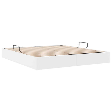 Opbevaringsseng med opbevaring Ren Hvid 183 x 213 cm Kunstlæder