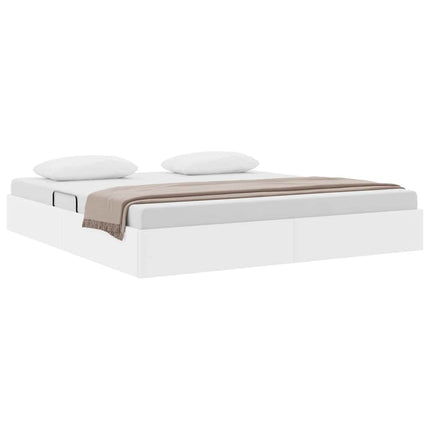 Opbevaringsseng med opbevaring Ren Hvid 183 x 213 cm Kunstlæder