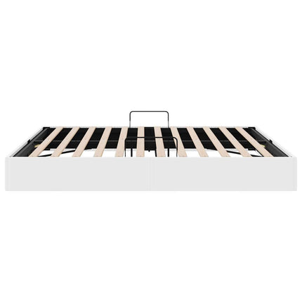 Opbevaringsseng med opbevaring Ren Hvid 183 x 213 cm Kunstlæder