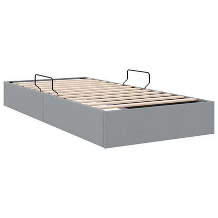 Opbevaringsseng med opbevaring Lysegrå 203 x 100 cm Stof
