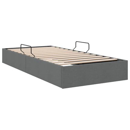 Opbevaringsseng med opbevaring Mørkegrå 203 x 100 cm Stof
