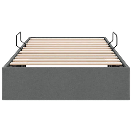 Opbevaringsseng med opbevaring Mørkegrå 203 x 100 cm Stof