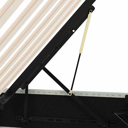 Opbevaringsseng med opbevaring Lysegrå 100 x 203 cm Fløjl