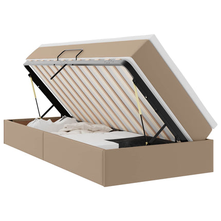Seng med opbevaring og madras Cappuccino 100 x 200 cm