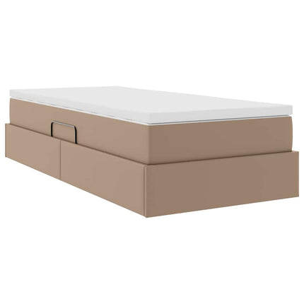 Seng med opbevaring og madras Cappuccino 100 x 200 cm