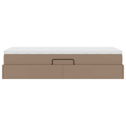 Seng med opbevaring og madras Cappuccino 100 x 200 cm