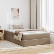Seng med opbevaring og madras Cappuccino 120 x 200 cm