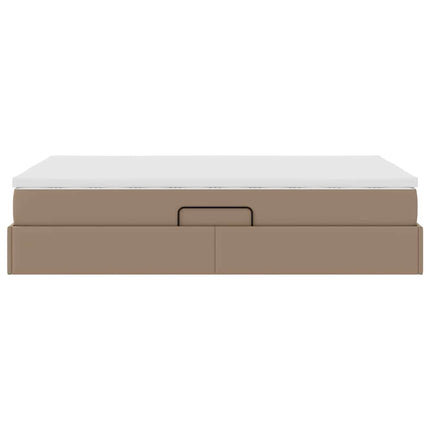 Seng med opbevaring og madras Cappuccino 120 x 200 cm