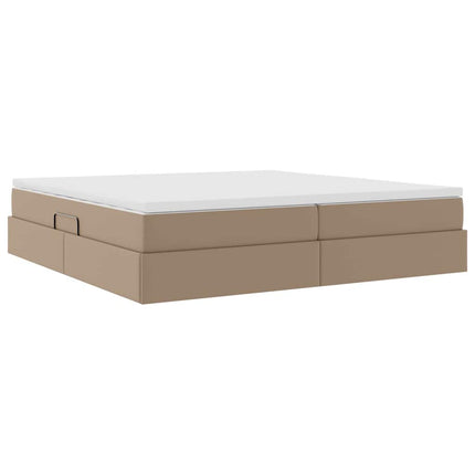 Seng med opbevaring og madras Cappuccino 200 x 200 cm
