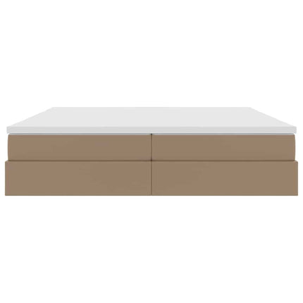 Seng med opbevaring og madras Cappuccino 200 x 200 cm