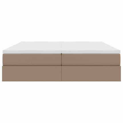 Seng med opbevaring og madras Cappuccino 200 x 200 cm