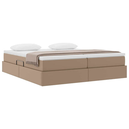 Seng med opbevaring og madras Cappuccino 200 x 200 cm