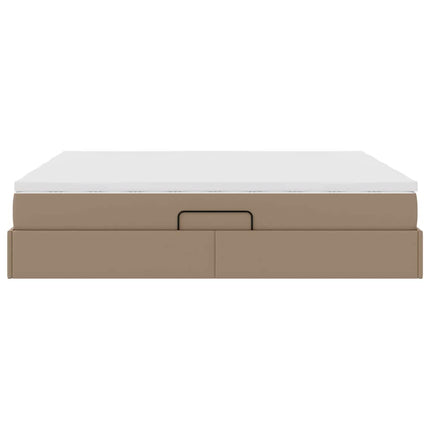 Seng med opbevaring og madras Cappuccino 200 x 200 cm