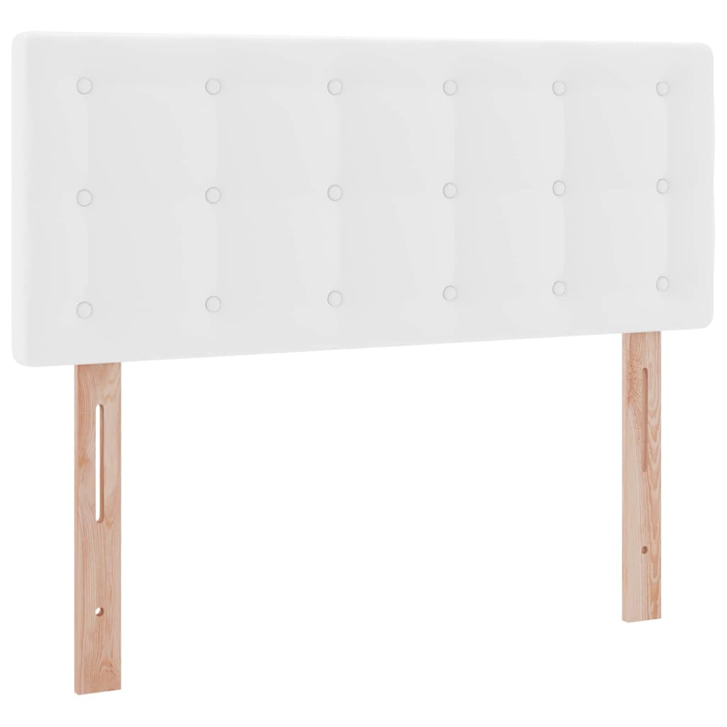 Seng med opbevaring og madras Ren Hvid 120 x 200 cm Faux læder