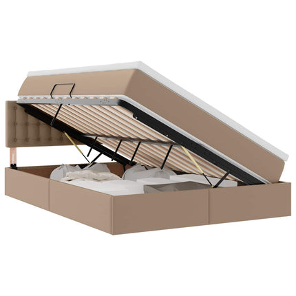 Seng med opbevaring og madras Cappuccino 140 x 190 cm