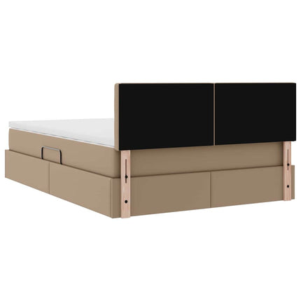 Seng med opbevaring og madras Cappuccino 140 x 190 cm