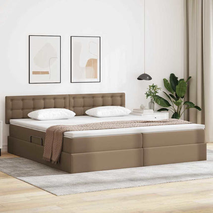 Seng med opbevaring og madras Cappuccino 200 x 200 cm