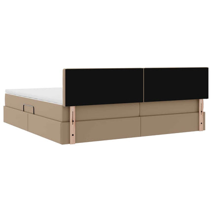 Seng med opbevaring og madras Cappuccino 200 x 200 cm