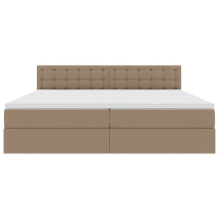 Seng med opbevaring og madras Cappuccino 200 x 200 cm