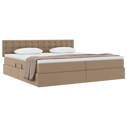 Seng med opbevaring og madras Cappuccino 200 x 200 cm