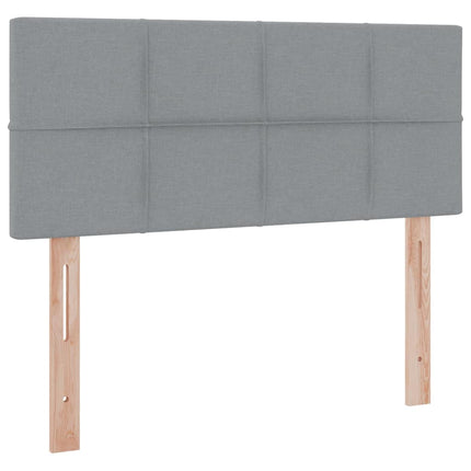 Seng med opbevaring og madras Lysegrå 120 x 190 cm Fløjl