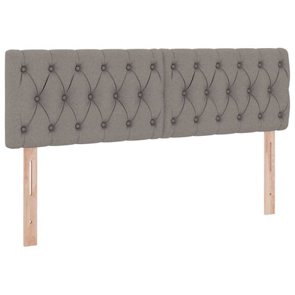 Seng med opbevaring og madras Gråbrun 140 x 200 cm Fløjl