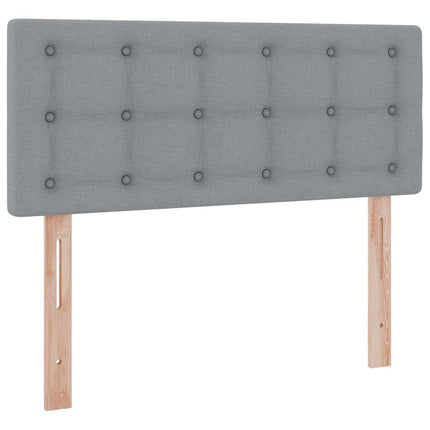 Seng med opbevaring og madras Lysegrå 120 x 190 cm Fløjl