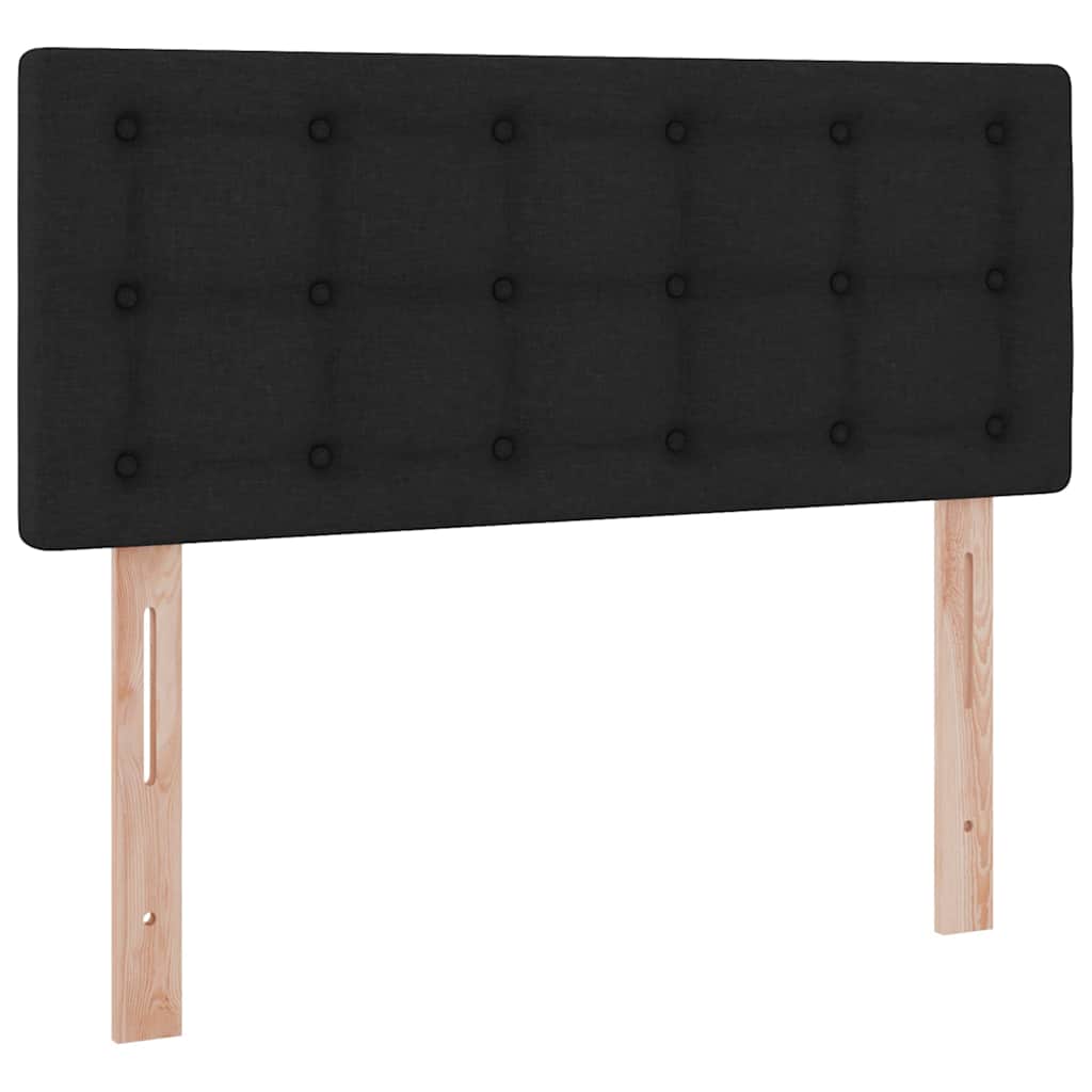 Seng med opbevaring og madras Sort 120 x 190 cm Konstrueret træ