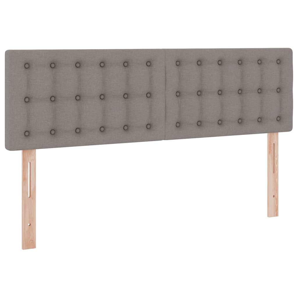 Seng med opbevaring og madras med madras Gråbrun 140 x 200 cm