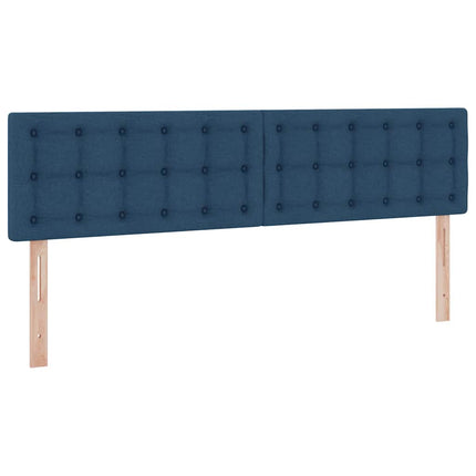 Seng med opbevaring og madras Blå 160 x 200 cm Fløjl