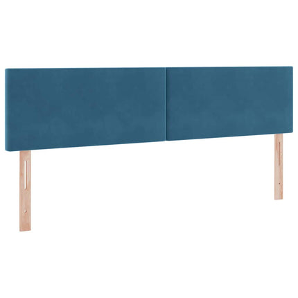 Opbevaringsseng med hovedgærde Mørk blå 180 x 200 cm Fløjl