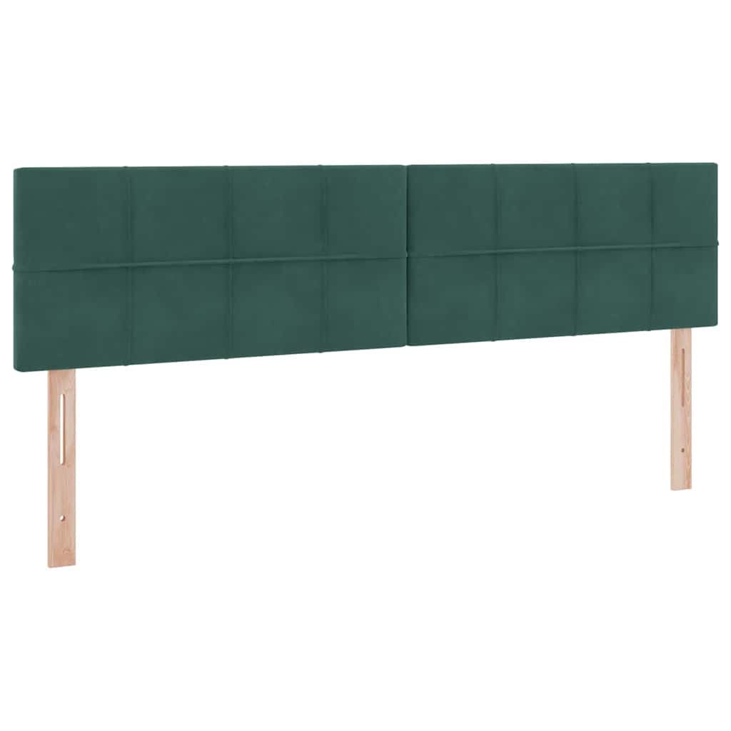 Opbevaringsseng med madras Mørkegrøn 160 x 200 cm Fløjl