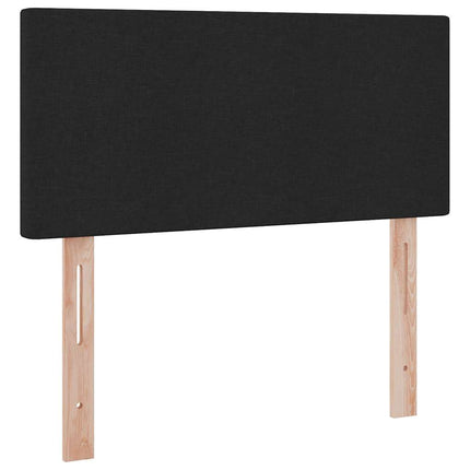 LED opbevarings seng med madras Sort 90 x 190 cm Stof