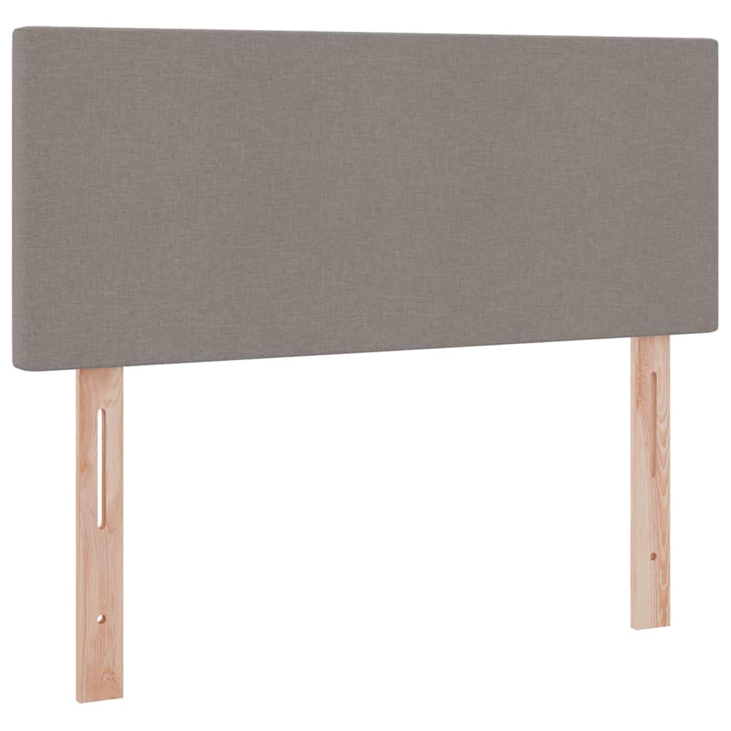 LED opbevarings seng med madras Gråbrun 120 x 200 cm Stof