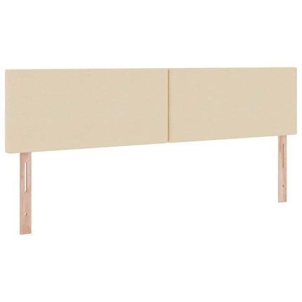 LED opbevarings seng med madras Creme 160 x 200 cm Stof