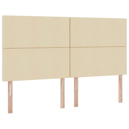Seng med opbevaring og madras Creme 160 x 200 cm Stof