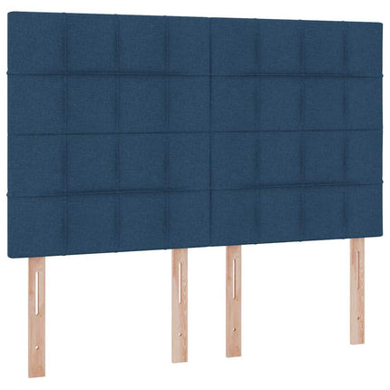 Seng med opbevaring og madras Blå 140 x 190 cm Stof