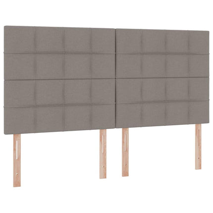 Seng med opbevaring og madras Gråbrun 160 x 200 cm Stof