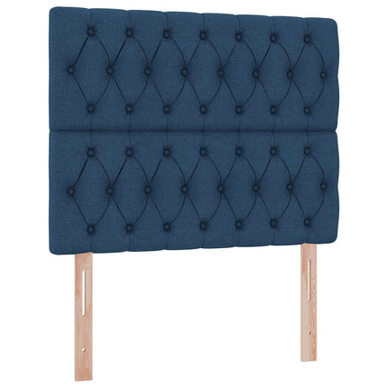 Seng med opbevaring og madras Blå 120 x 190 cm Stof