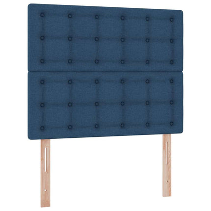 Seng med opbevaring og madras Blå 120 x 190 cm Stof