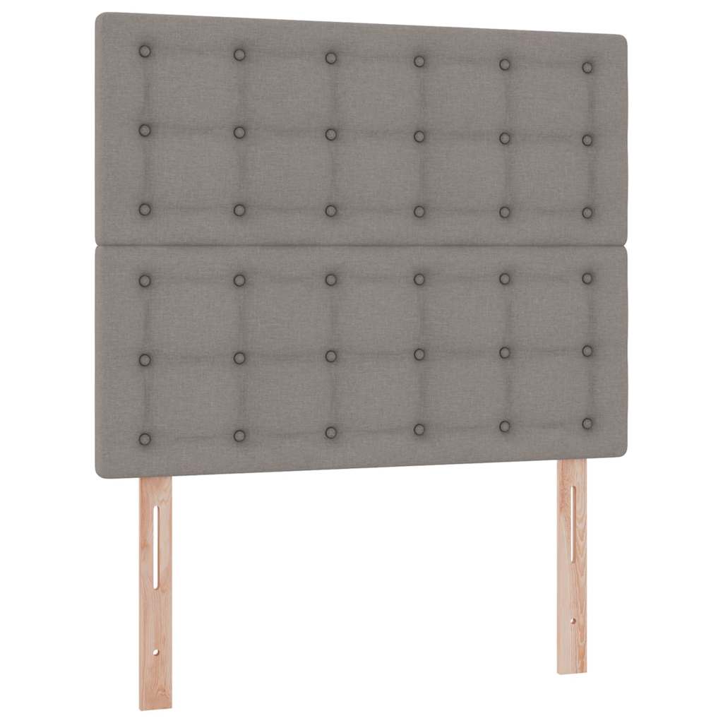 Seng med opbevaring og madras Gråbrun 120 x 200 cm Polyester